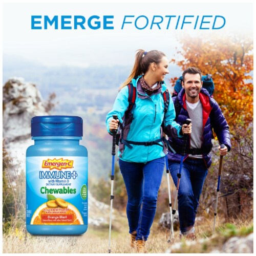 Emergen-C Immune+ Chewables Vitamin C Tablet Perspective: back