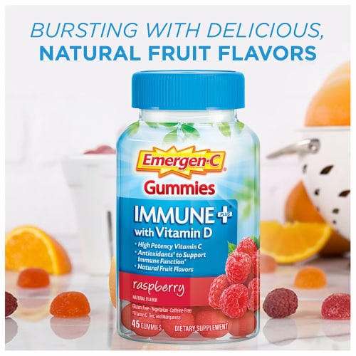 Emergen-C Immune+ Gummies Perspective: back