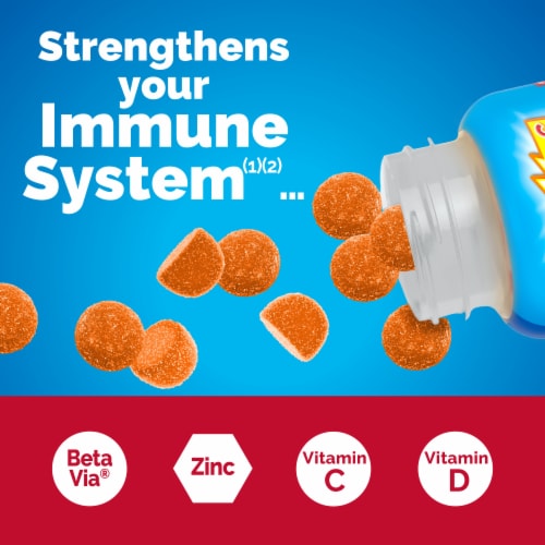 Emergen-C Immune+ Triple Action Super Orange Immune Support Gummies Perspective: back