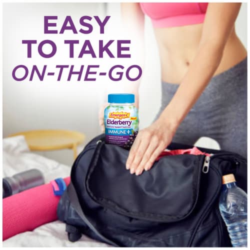 Emergen-C Immune+ Elderberry Gummies Perspective: back