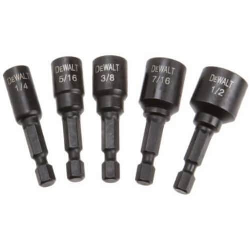 DEWALT(#DW2235IR) Imapct Ready 5-Piece Magnetic Nut Driver Bit Set Perspective: back