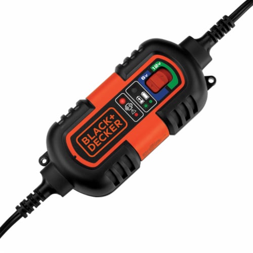 BLACK + DECKER Battery Maintainer and Trickle Charger - Black/Orange, 1 ct  - Fred Meyer