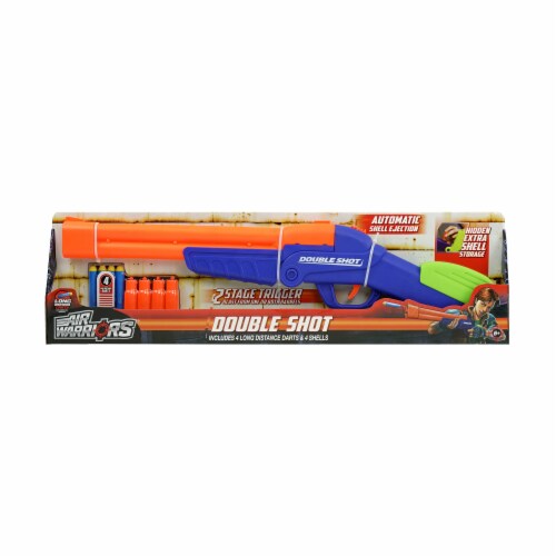 Buzz Bee Toys Air Warriors Over Under Double Shot Dart Blaster Gun