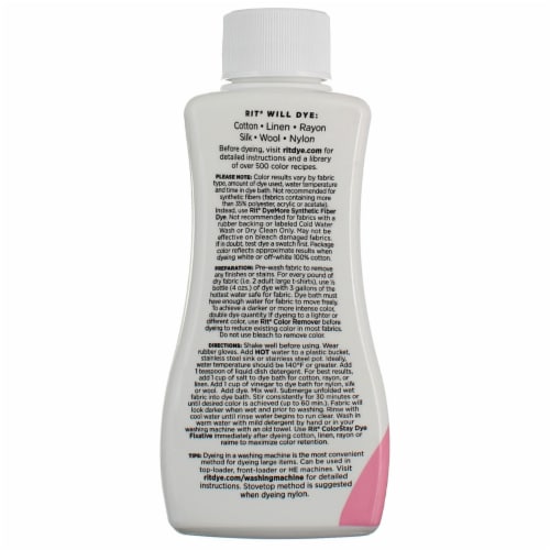 Rit Dye Liquid 8oz-Petal Pink Perspective: back
