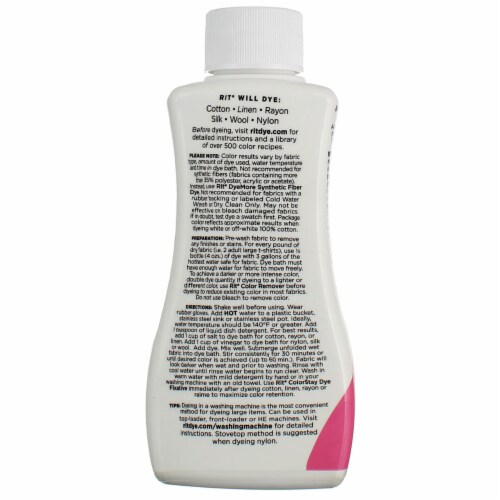 Rit® Liquid Fuscia Dye Perspective: back