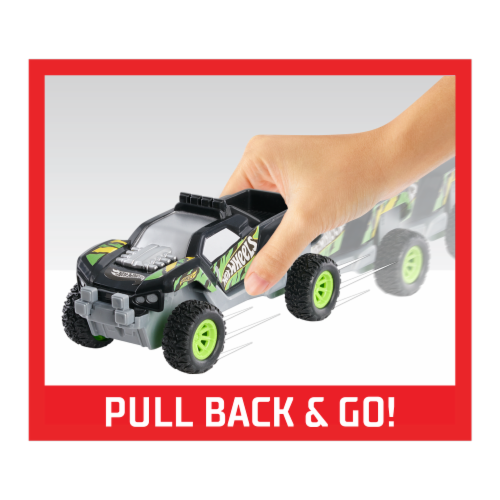 Hot Wheels® Fast Racer™ Dawgzilla Pullback Vehicle - Black Perspective: back