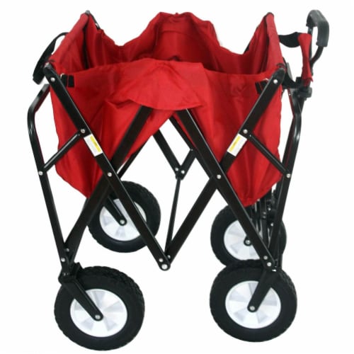 Mac Sports Collapsible Folding Outdoor Utility Wagon - Red Perspective: back