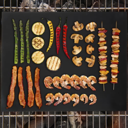 Reusable Non-Stick BBQ Grill Mats, 2-Pack Perspective: back
