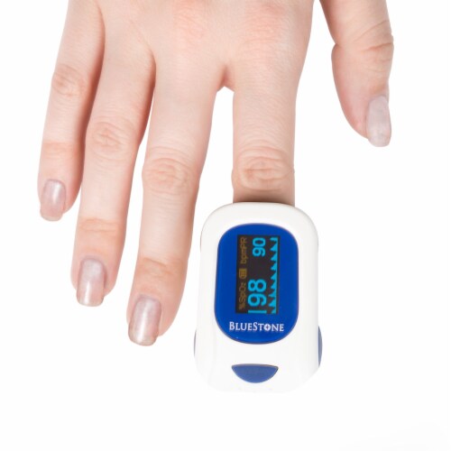 Bluestone Fingertip Pulse Oximeter Perspective: back