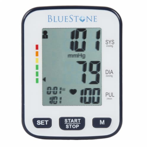Bluestone Automatic One Touch Wrist Blood Pressure Monitor Battery Operated Perspective: back
