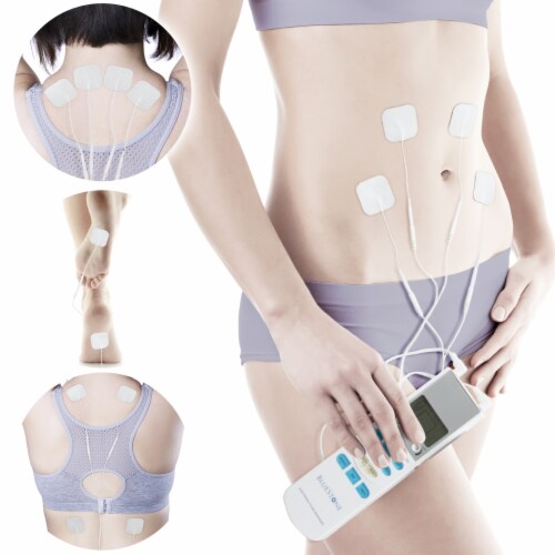Battery Operated TENS Unit Handheld Electronic Pulse Massager with 8 Pads Pain Therapy, 1 unit - Dillons Food Stores