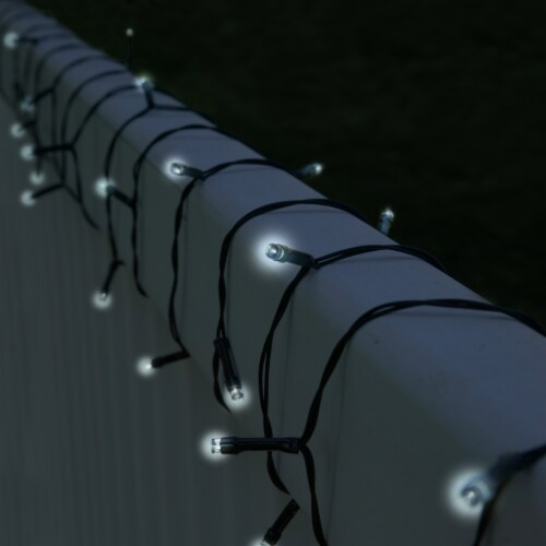 Outdoor Solar LED String Lights - 72 Feet - 200 LED Lights Tree Garden Decor Perspective: back