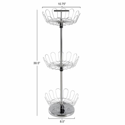 Lavish Home 83-29-3TIER Three Tier Revolving Shoe Tree Organizer Rack Perspective: back