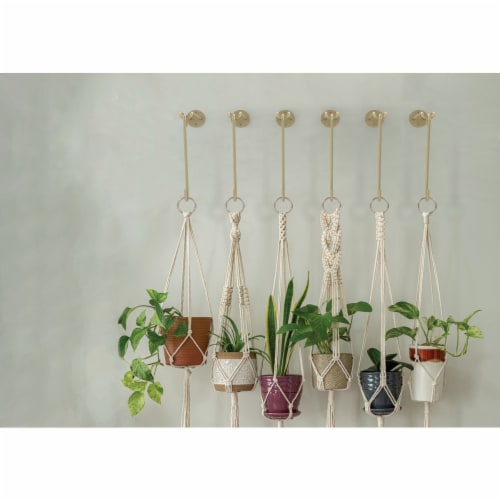 National 2649 8 In. Brushed Gold Steel Modern Large S-Hook Plant Hanger N275-518 Perspective: back