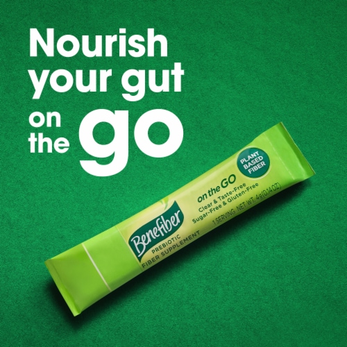 Benefiber On the Go Prebiotic Fiber Digestive Health Supplement Powder Perspective: back