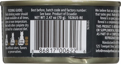 Reveal Grain Free Tuna Fillet Wet Cat Food Perspective: back