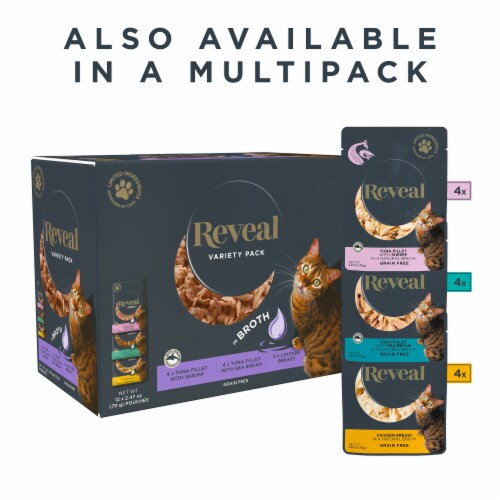 Reveal Grain Free Tuna Fillet with Salmon Cat Food Perspective: back