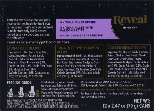 Reveal Grain Free Variety Pack Wet Cat Food in Gravy Perspective: back