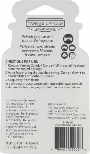 Yankee Candle® Coconut Beach Car Jar Ultimate Air Freshener Perspective: back