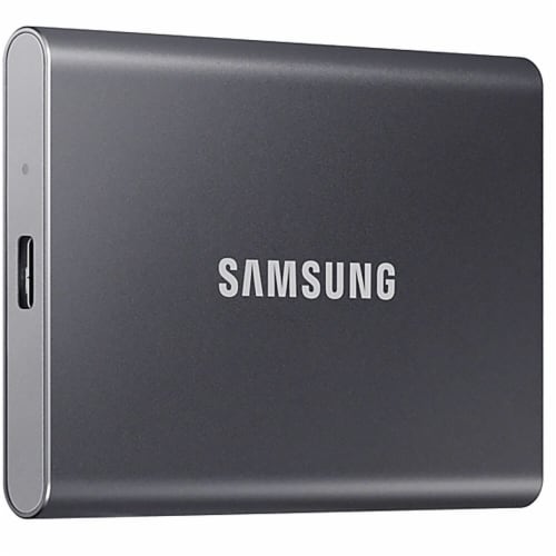 Samsung Portable SSD T7 MU-PC1T0T - Solid state drive - encrypted - 1 TB -  external (portable) - USB 3.2 Gen 2 (USB-C connector) - 256-bit AES - titan  grey