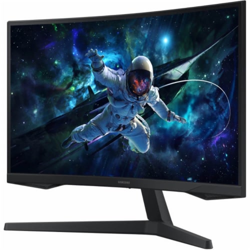 Samsung S27CG552ENXZ 27 inch Odyssey 1000R Curved QHD 165Hz FreeSync Gaming Monitor - Blac Perspective: back
