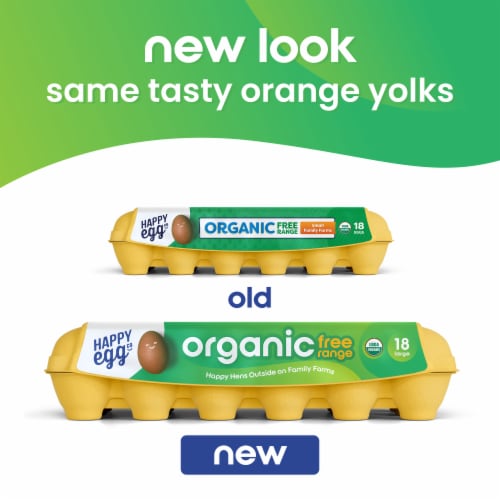 Happy Egg Co.® Organic Free Range Grade A Eggs Perspective: back