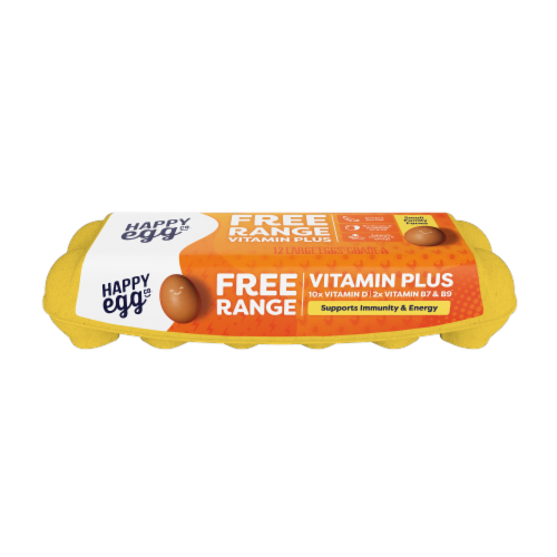 Happy Egg Co® Free Range Large Brown Vitamin+ Eggs Perspective: back