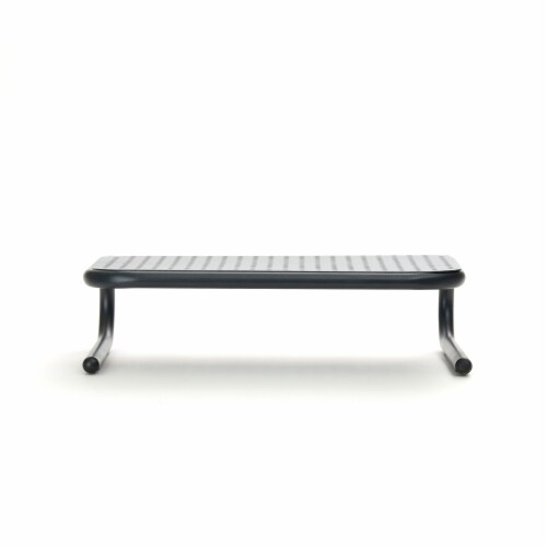 Mind Reader Ventilated Metal Monitor Stand with Keyboard Storage Perspective: back