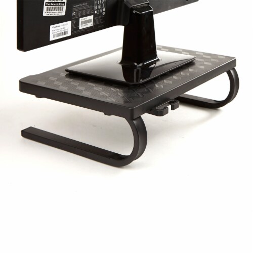 Mind Reader Ventilated Metal Monitor Stand with Keyboard Storage Perspective: back