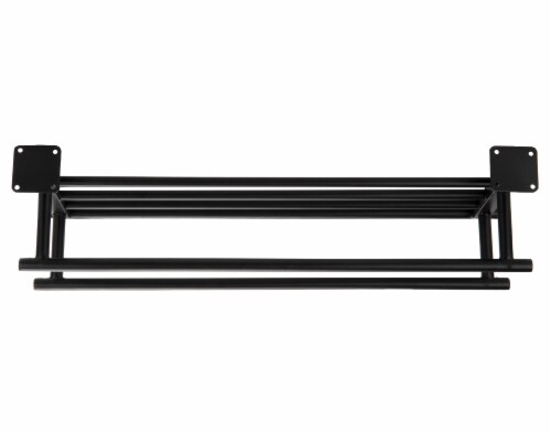 Mind Reader Wall Mounted Towel Rack - Black Perspective: back