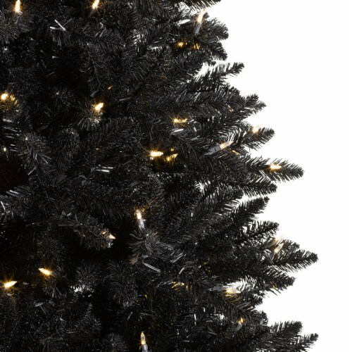 Treetopia Luxe Black Beauty 7 Foot Artificial Prelit Christmas Tree