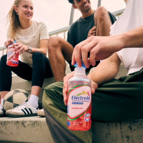 Electrolit Premium Hydration Watermelon Lime Sports Drink Bottle Perspective: back