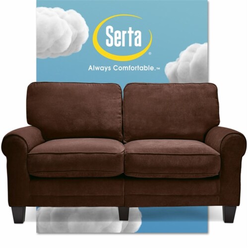 Serta Copenhagen 61 Loveseat Brown 1 City Market