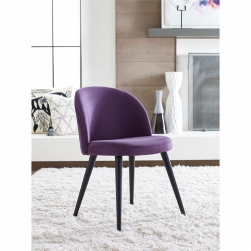 Elle Decor Cami Vanity Chair in French Violet Perspective: back