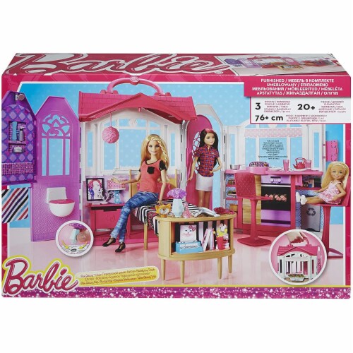 Mattel Barbie Pink Clear Doors Clothing Accessories Storage Doll Trave –  Warehouse Toys