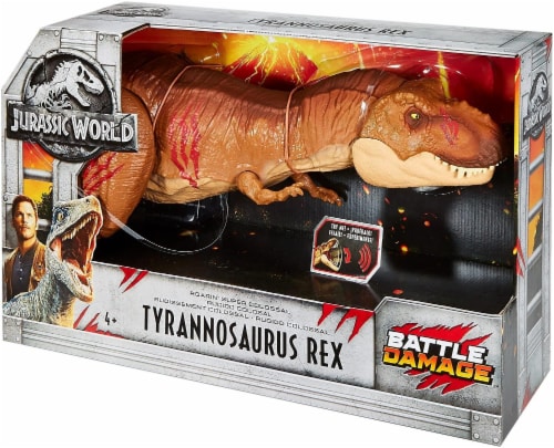 Jurassic World Battle Damage Roarin Super Colossal Tyrannosaurus Rex Figure 1 Each Foods Co