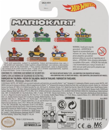 Mattel® Hot Wheels® Mario Kart™ Mario Standard Kart Toy Vehicle Perspective: back