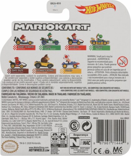 Mattel® Hot Wheels® Mario Kart™ Mario Standard Kart Toy Vehicle Perspective: back