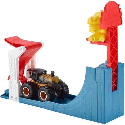 Mattel Hot Wheels® Monster Trucks Big Air Breakout Playset Perspective: back