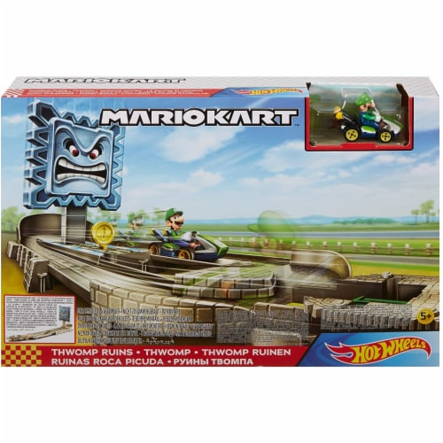 Hot Wheels Mariokart THWOMP Ruins Track Set Perspective: back