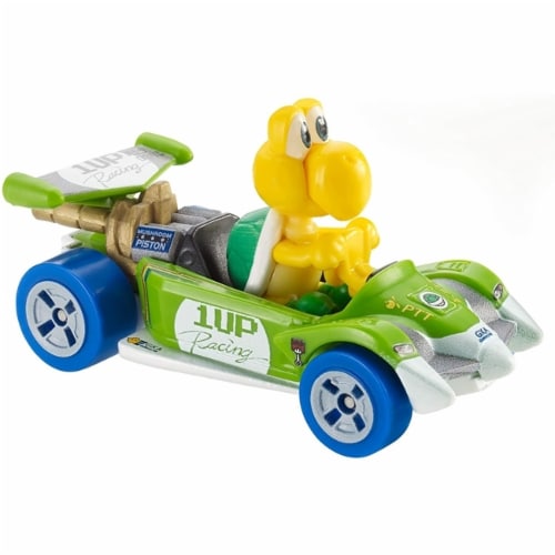 Mattel® Hot Wheels® Mario Kart™ Yellow Koopa Troopa Circuit Special Toy Vehicle Perspective: back