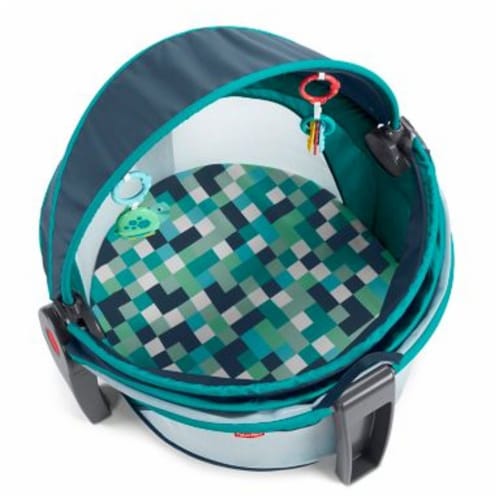 Fisher-Price® Pixels On-the-Go Baby Dome in Aqua Perspective: back