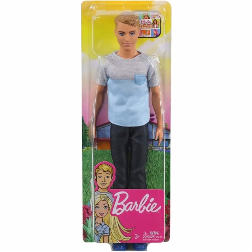 Barbie Dreamhouse Adventures Ken Doll Approx. 12 Inch in Gray Blue Shirt and Black Pants 1 Foods Co