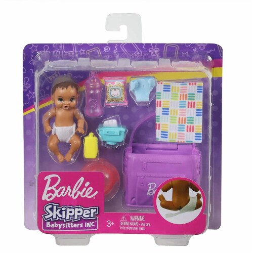 Barbie Skipper Babysitters Inc. Feeding and Changing Playset with Color-Change Baby Doll Perspective: back