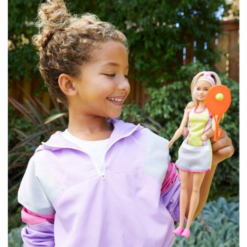 Barbie® Blonde Tennis Player Doll Perspective: back