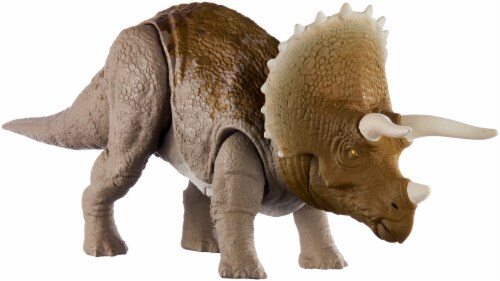 Mattel Jurassic World Sound Strike Triceratops Action Figure Perspective: back