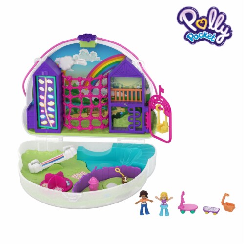 Mattel Polly Pocket Rainbow Cloud Purse Perspective: back