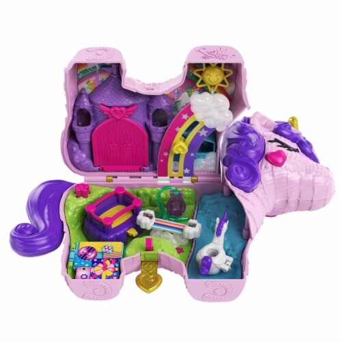 Mattel Polly Pocket Unicorn Party Playset Perspective: back