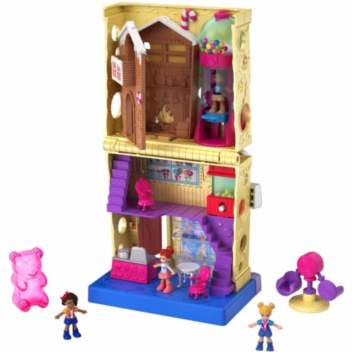 Pollyville Candy Store with 4 Floors, 2 Dolls and 5 Accessories Perspective: back
