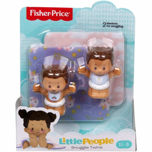 Fisher-Price Little People Snuggle Twins, Figure Set for Toddlers, Brunette Perspective: back